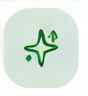 Sparkle symbol with arrow on green