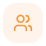 Abstract people icon in orange