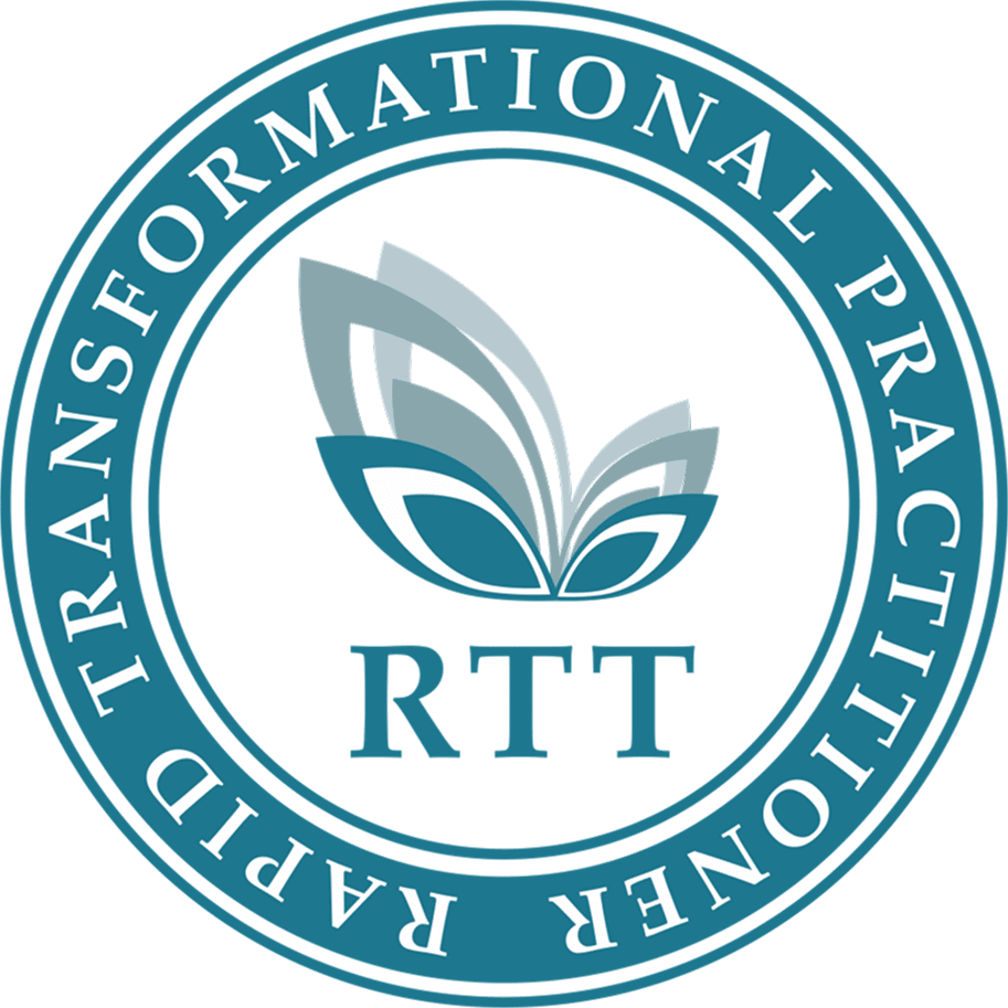 Logo with stylized leaves and text forming a circular seal.